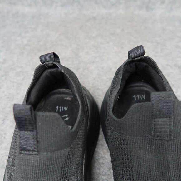 Avia Shoes Womens 11 Athletic Trainers Slip On Sneaker Comfort Active Black Knit - Picture 11 of 12